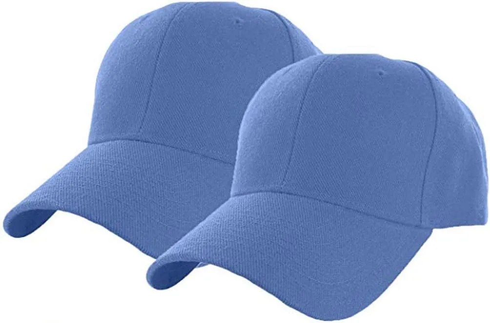 2Pcs Snapback Trucker Baseball Hats Mesh Back Adjustable Blank Caps for Men Women