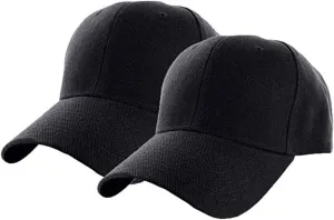 2Pcs Snapback Trucker Baseball Hats Mesh Back Adjustable Blank Caps for Men Women