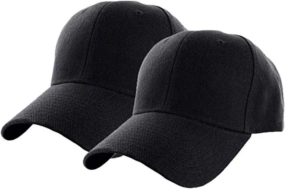 2Pcs Snapback Trucker Baseball Hats Mesh Back Adjustable Blank Caps for Men Women