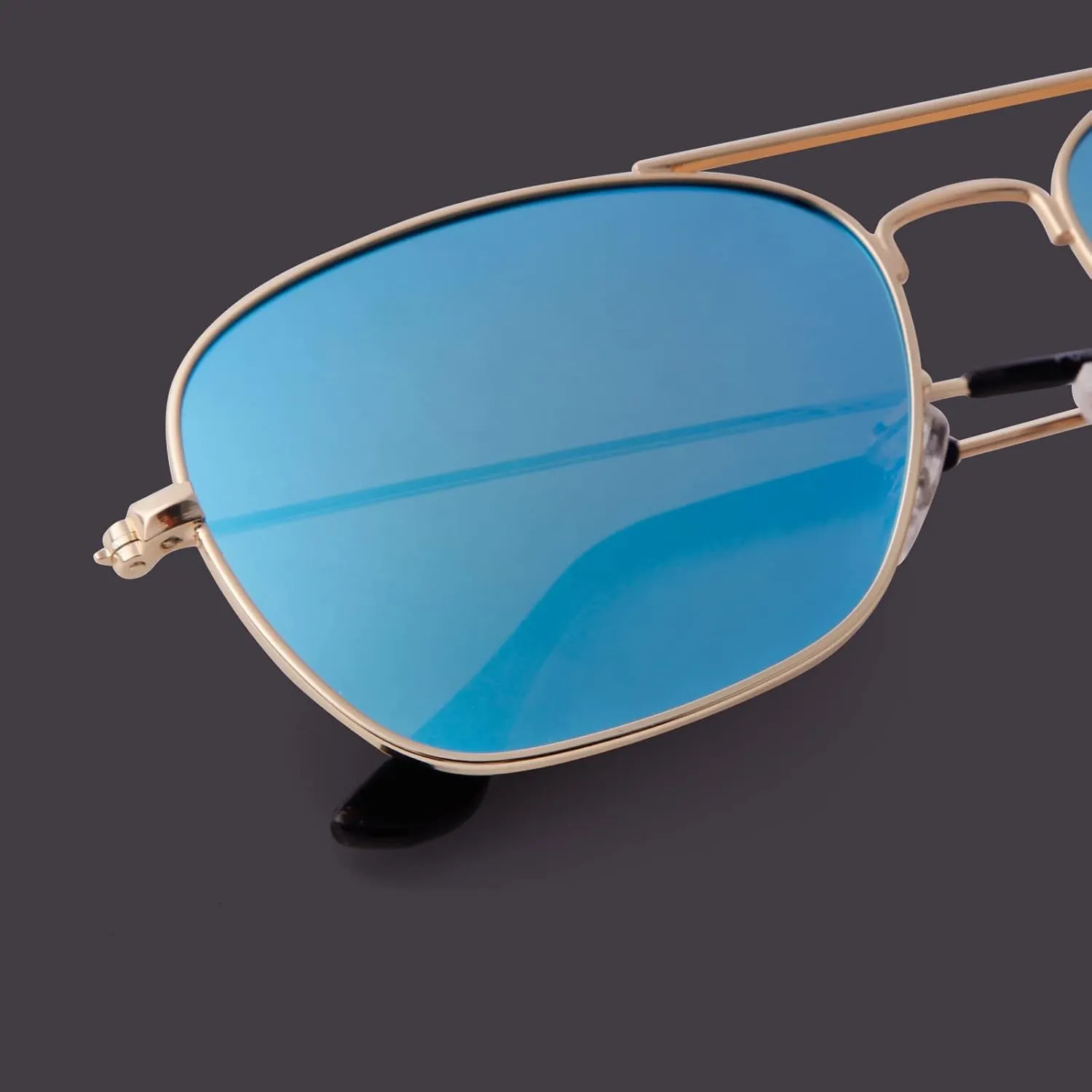ADE WU Small Polarized Aviator Sunglasses for Women Men Classic Small Gold Square Aviators Shades