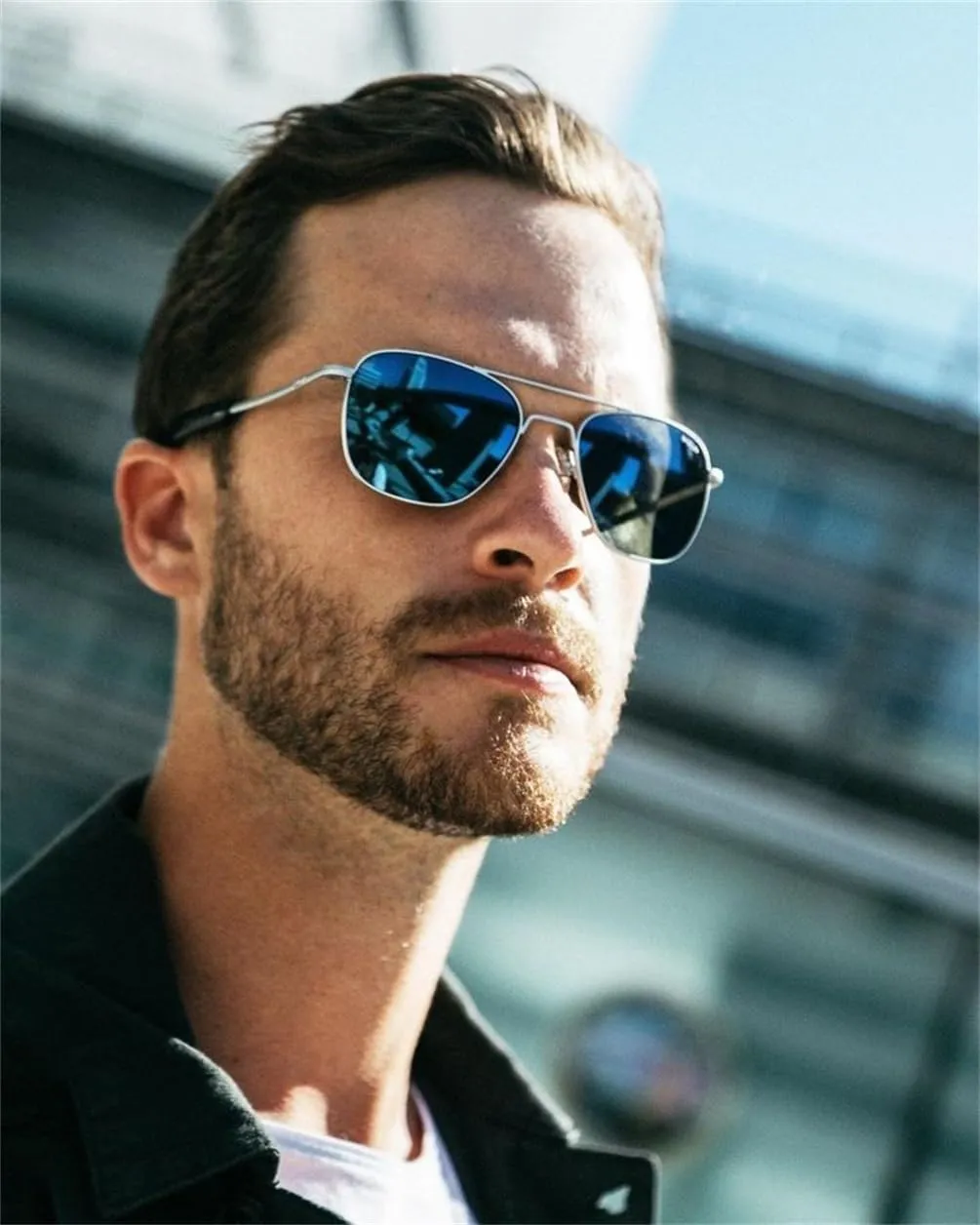ADE WU Small Polarized Aviator Sunglasses for Women Men Classic Small Gold Square Aviators Shades