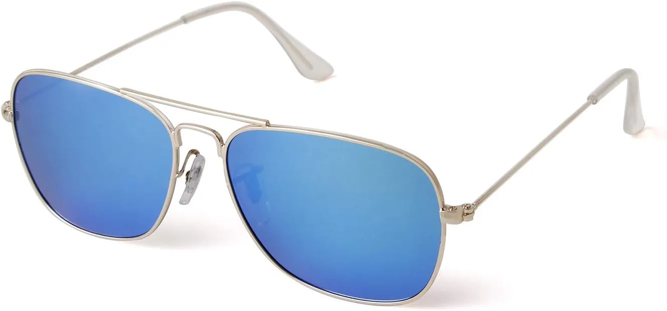 ADE WU Small Polarized Aviator Sunglasses for Women Men Classic Small Gold Square Aviators Shades