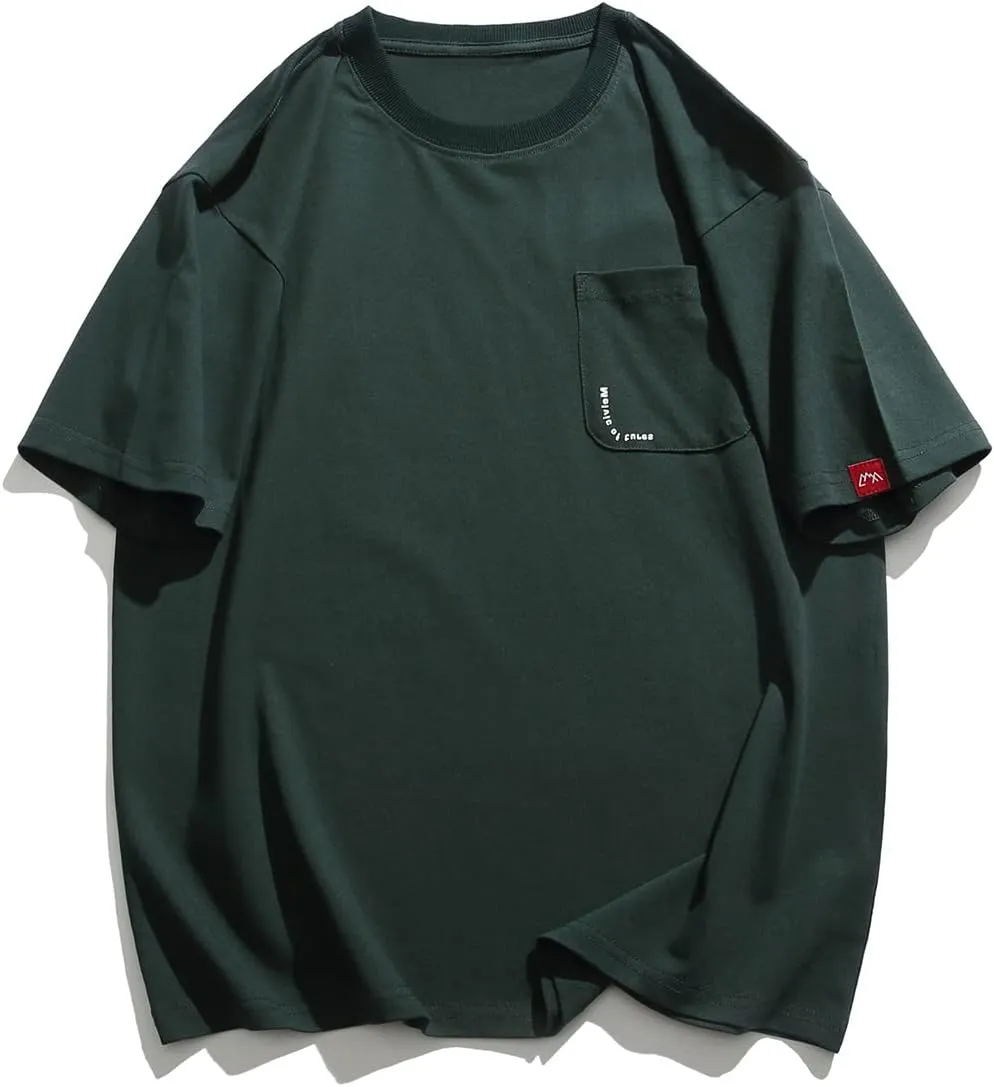 Aelfric Eden T Shirts Pocket Print Tee Short Sleeve Basic Tops Trendy Outfits