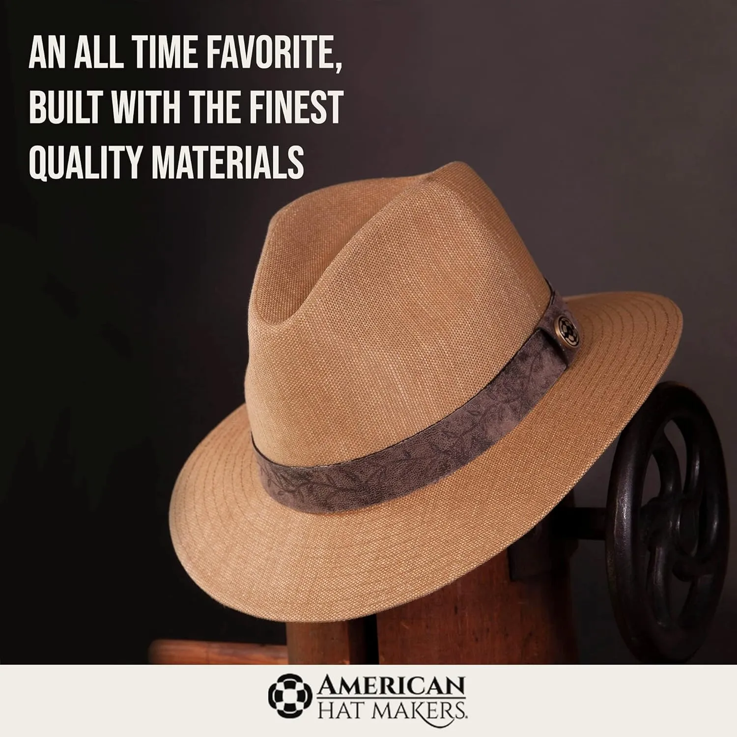 American Hat Makers Boxcar Straw Hats for Women & Men – Classic Panama Fedora Hat