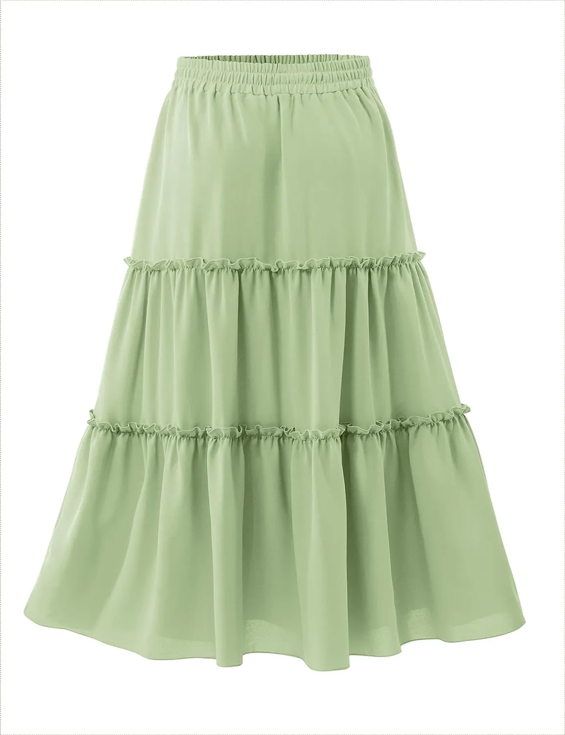 Amoretu Women Summer Skirt Boho Skirt A Line Midi Flowy Skirt