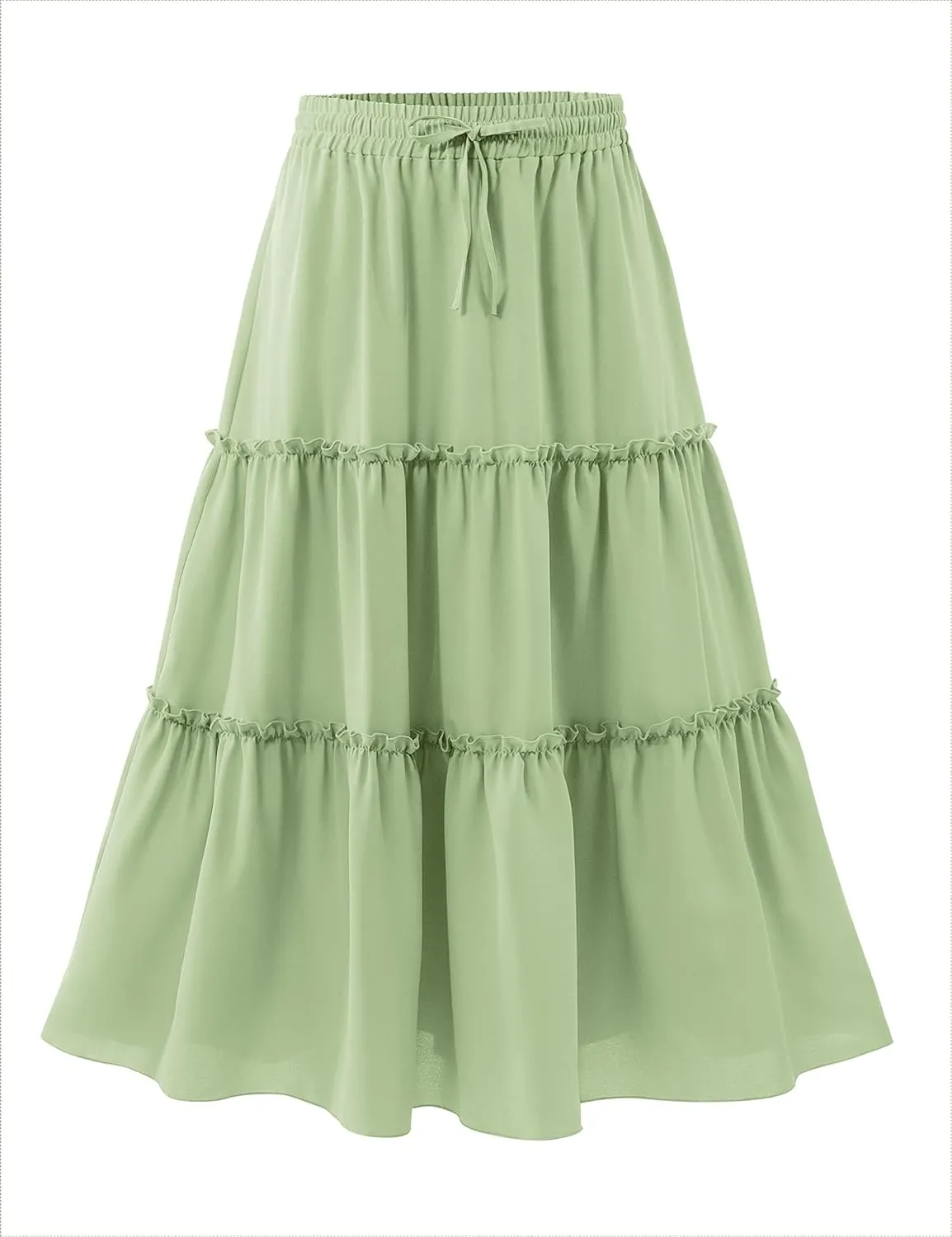 Amoretu Women Summer Skirt Boho Skirt A Line Midi Flowy Skirt