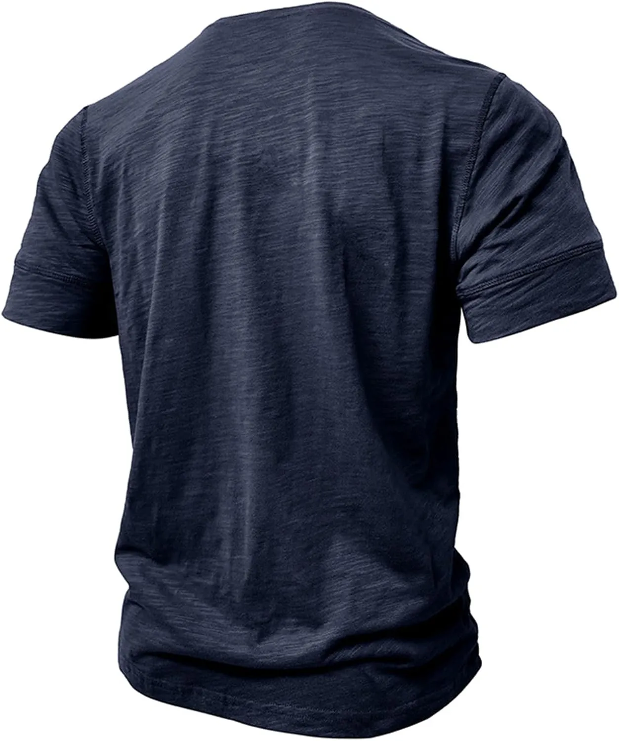 Angbater Mens Short Sleeve Henley Shirts Casual Button T-Shirts Lightweight Basic Cotton Tops
