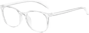 ANRRI Blue Light Blocking Glasses Round Lightweight Eyeglasses Frame Filter Blue Light Computer Game Glasses Clear Frame for Men and Women
