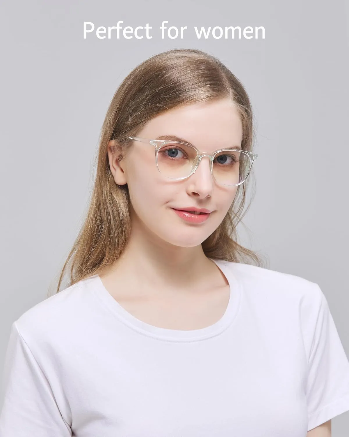ANRRI Blue Light Blocking Glasses Round Lightweight Eyeglasses Frame Filter Blue Light Computer Game Glasses Clear Frame for Men and Women
