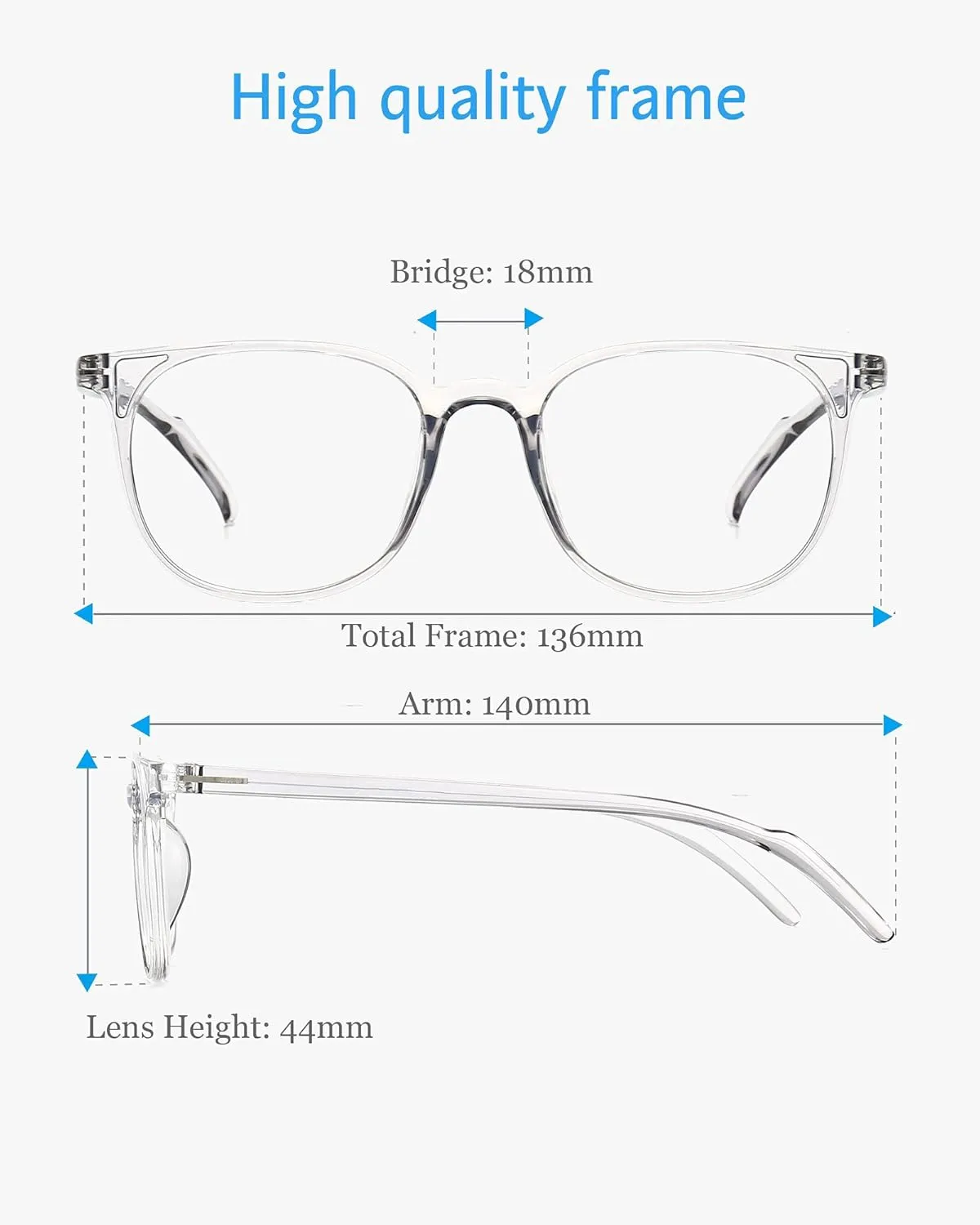 ANRRI Blue Light Blocking Glasses Round Lightweight Eyeglasses Frame Filter Blue Light Computer Game Glasses Grey Frame for Men and Women