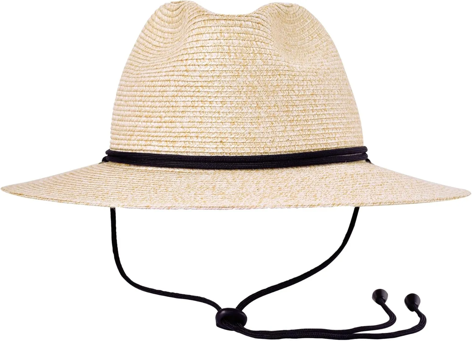 Bigalli Odyssey Poly Braid Straw Fedora Hat for Men Women Summer Beach Derby Hat Center Dent, Cord & Chinstrap, UPF 80