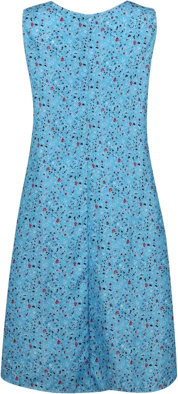 Boho Dresses for Women 2025 Summer Tank Top Dress Sun Dresses Sleeveless Short Dresses Boho Floral Dress with Pockets
