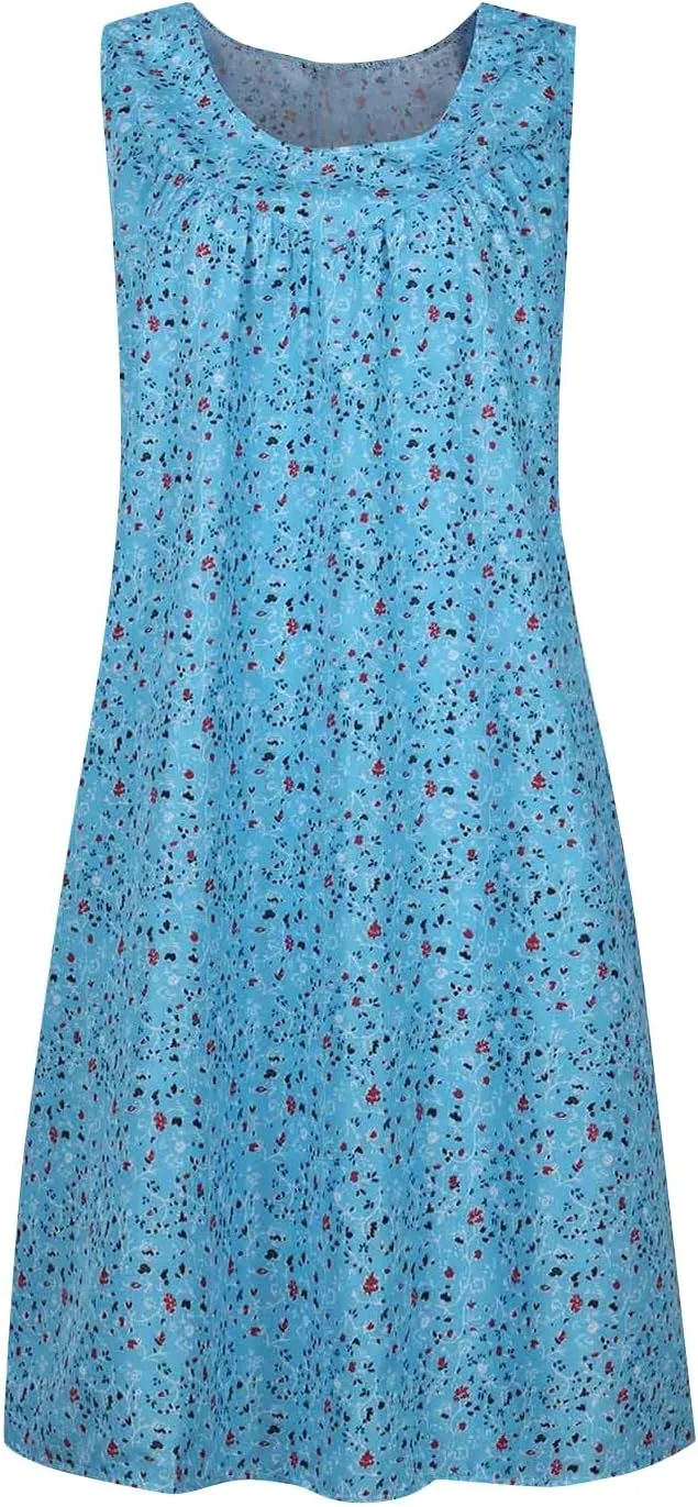 Boho Dresses for Women 2025 Summer Tank Top Dress Sun Dresses Sleeveless Short Dresses Boho Floral Dress with Pockets