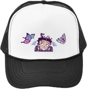 CafePress Betty Boop Butterfly Graffiti Adjustable Snapback Trucker Hat
