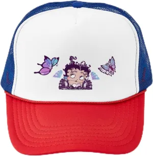 CafePress Betty Boop Butterfly Graffiti Adjustable Snapback Trucker Hat