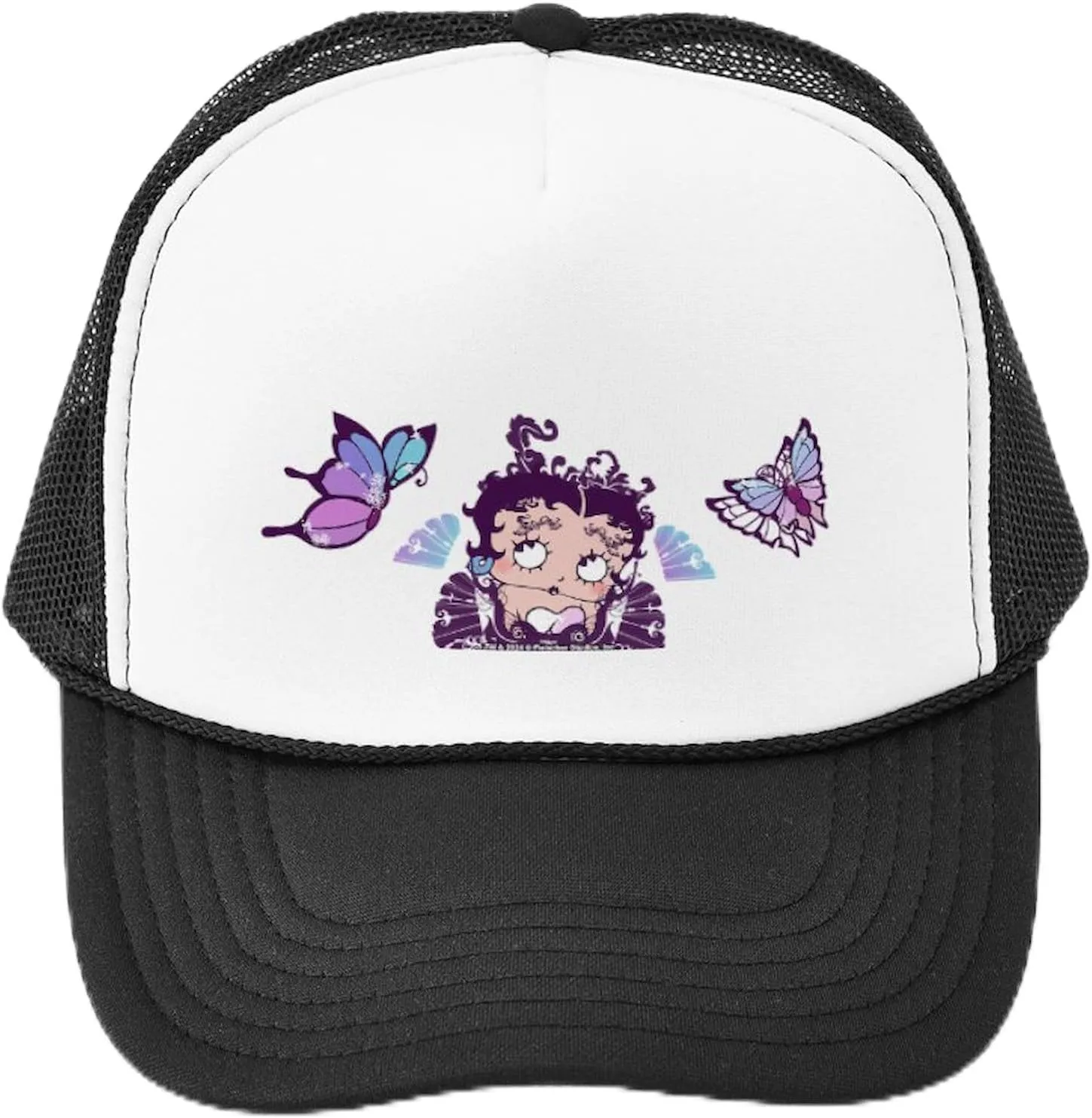 CafePress Betty Boop Butterfly Graffiti Adjustable Snapback Trucker Hat