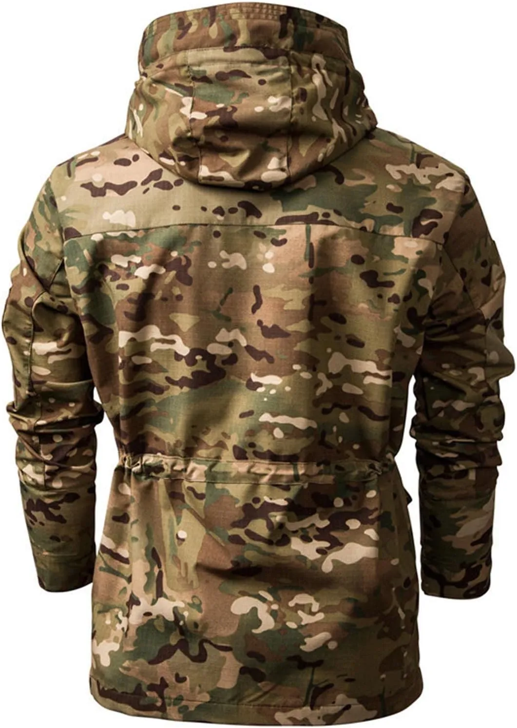 Cambkatl Men’s Military Soft Shell Tactical Jacket Camo Hooded Coat Outdoor Sports Hunting Army Waterproof Outerwear