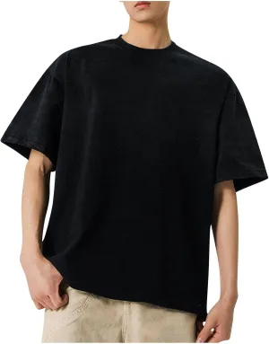 Cambkatl Men's Vintage Gradient Loose Cotton T-Shirts Basic Crewneck Short Sleeve Pullover Casual Summer Tee Tops