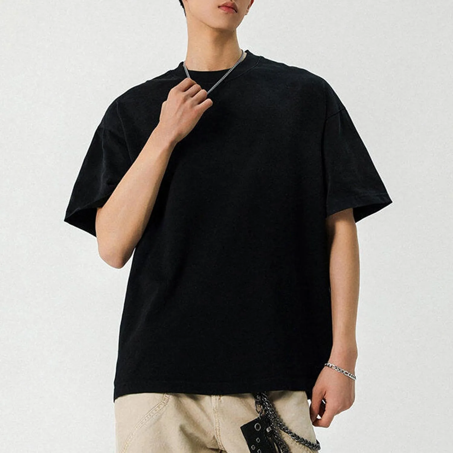 Cambkatl Men's Vintage Gradient Loose Cotton T-Shirts Basic Crewneck Short Sleeve Pullover Casual Summer Tee Tops