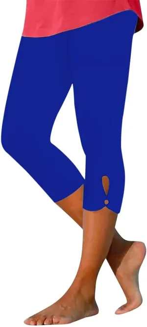 Capri Leggings for Women 2025 Summer Stretch Plus Size High Waisted Soft Casual Workout Compression Yoga Pants