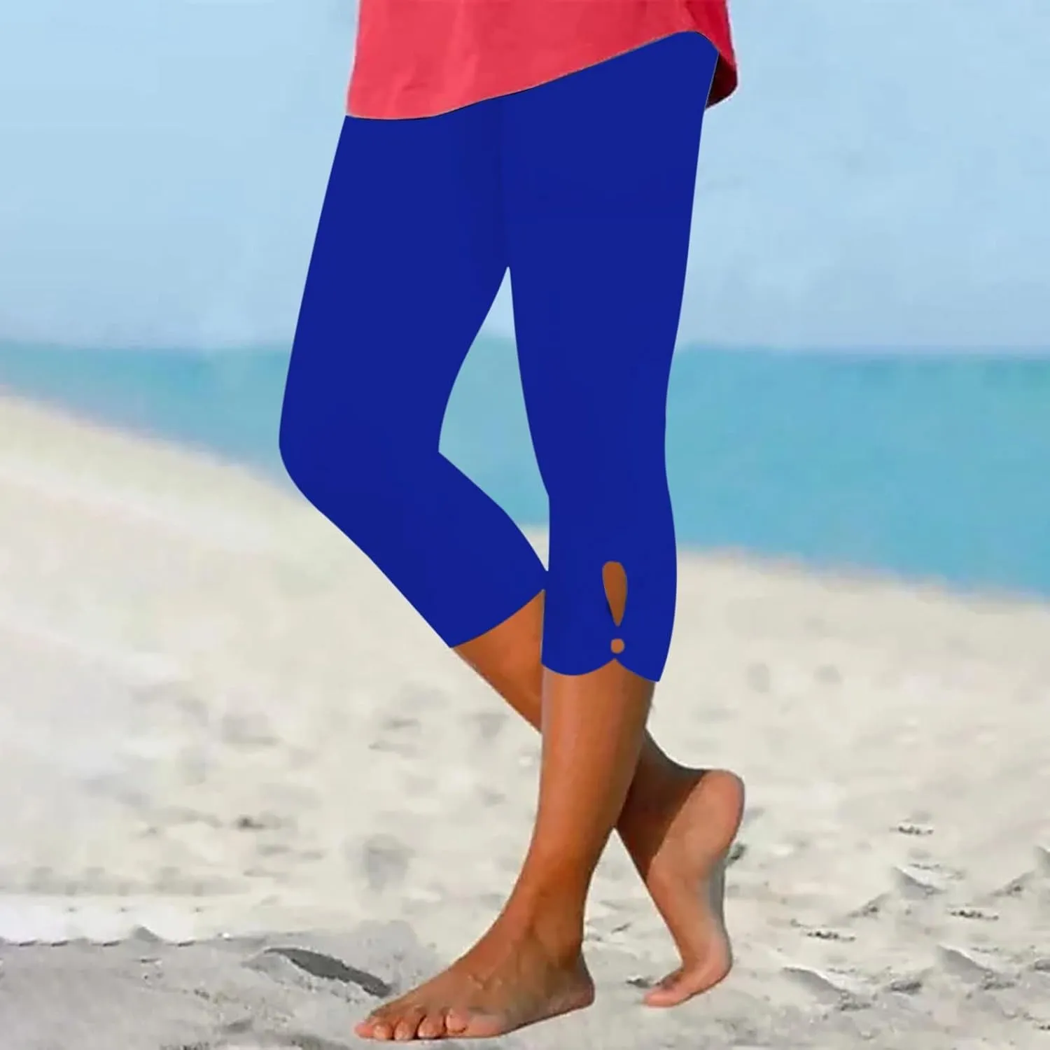 Capri Leggings for Women 2025 Summer Stretch Plus Size High Waisted Soft Casual Workout Compression Yoga Pants