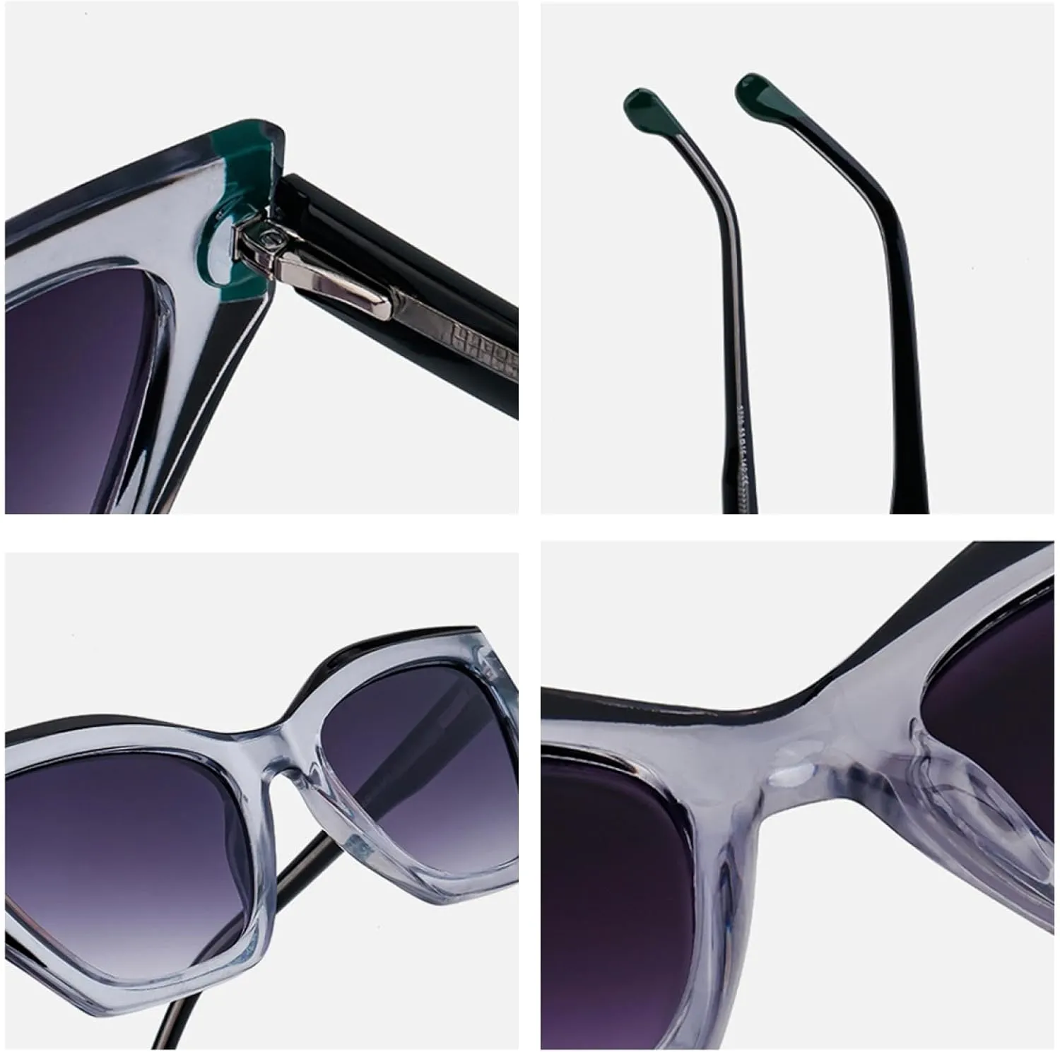 Cat Eye Punk Sunglasses for Women Luxury Classic Vintage Quadrilateral