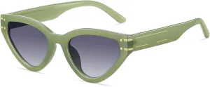 Cat Eye Sunglasses for Women Trendy Classic UV400 Protection Triangle Frame Cateye Sun Glasses