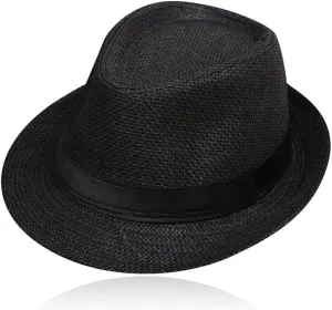 Children Floppy Straw Hat Sun Hat for Kids Fedora Hats Boys Jazz Summer Beach Cap Short Brim for Girls 2-10 Years