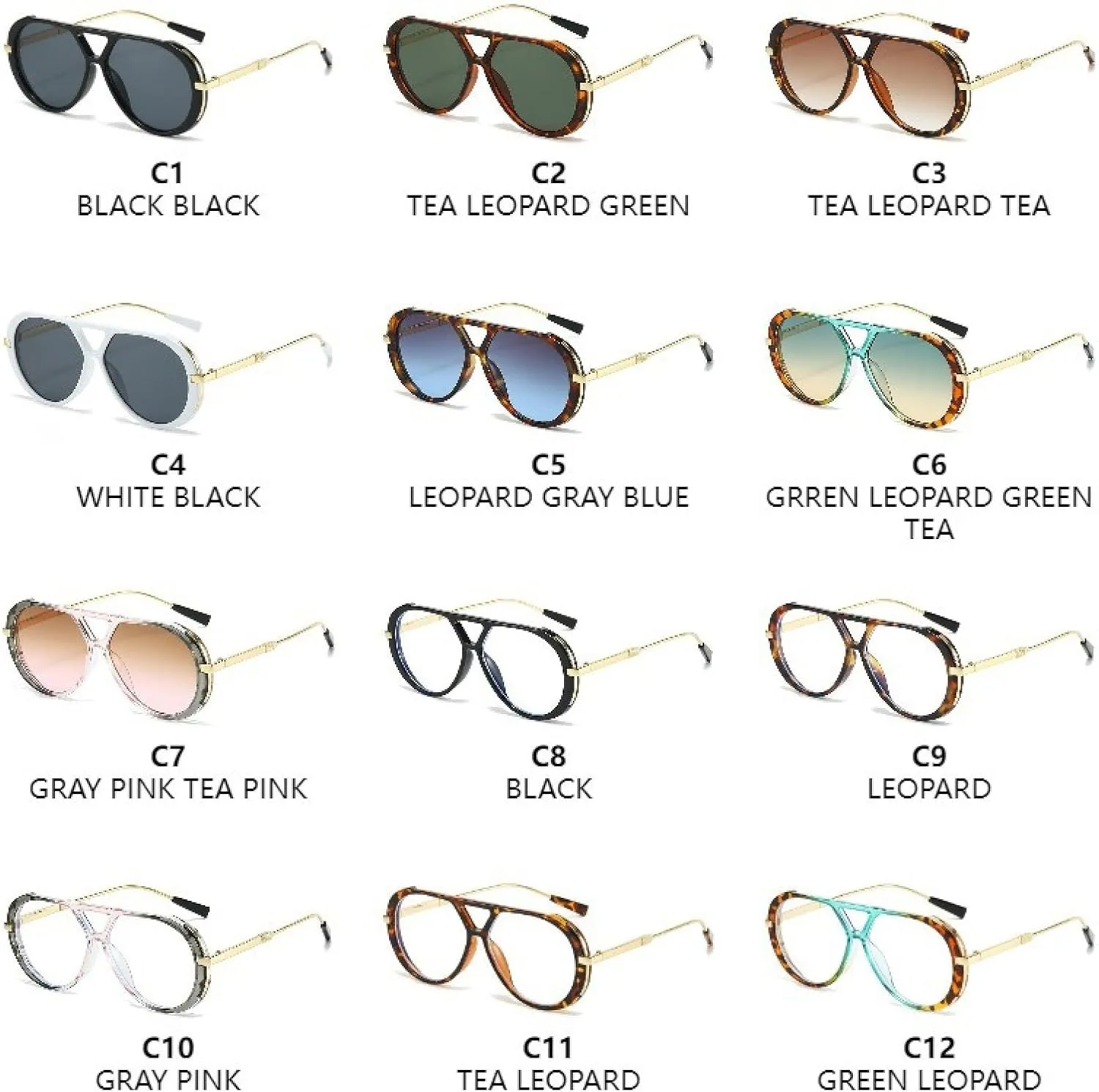 Classic Metal Retro Oval Sunglasses Women Men Vintage Style Sun Glasses Fashion Eyewear Uv400 Shades