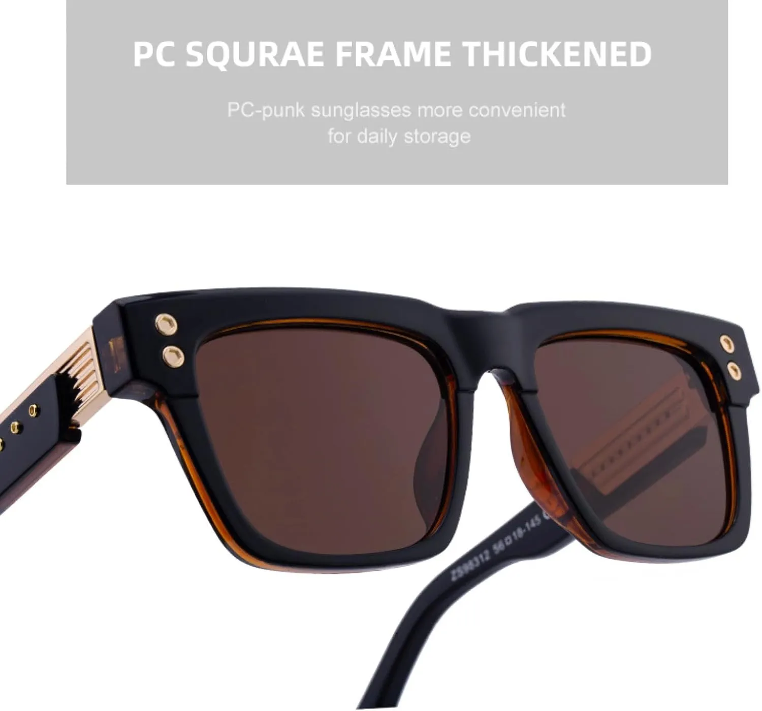 Classic Punk Sunglasses for Men Luxury Uv400 Driving Steampunk
