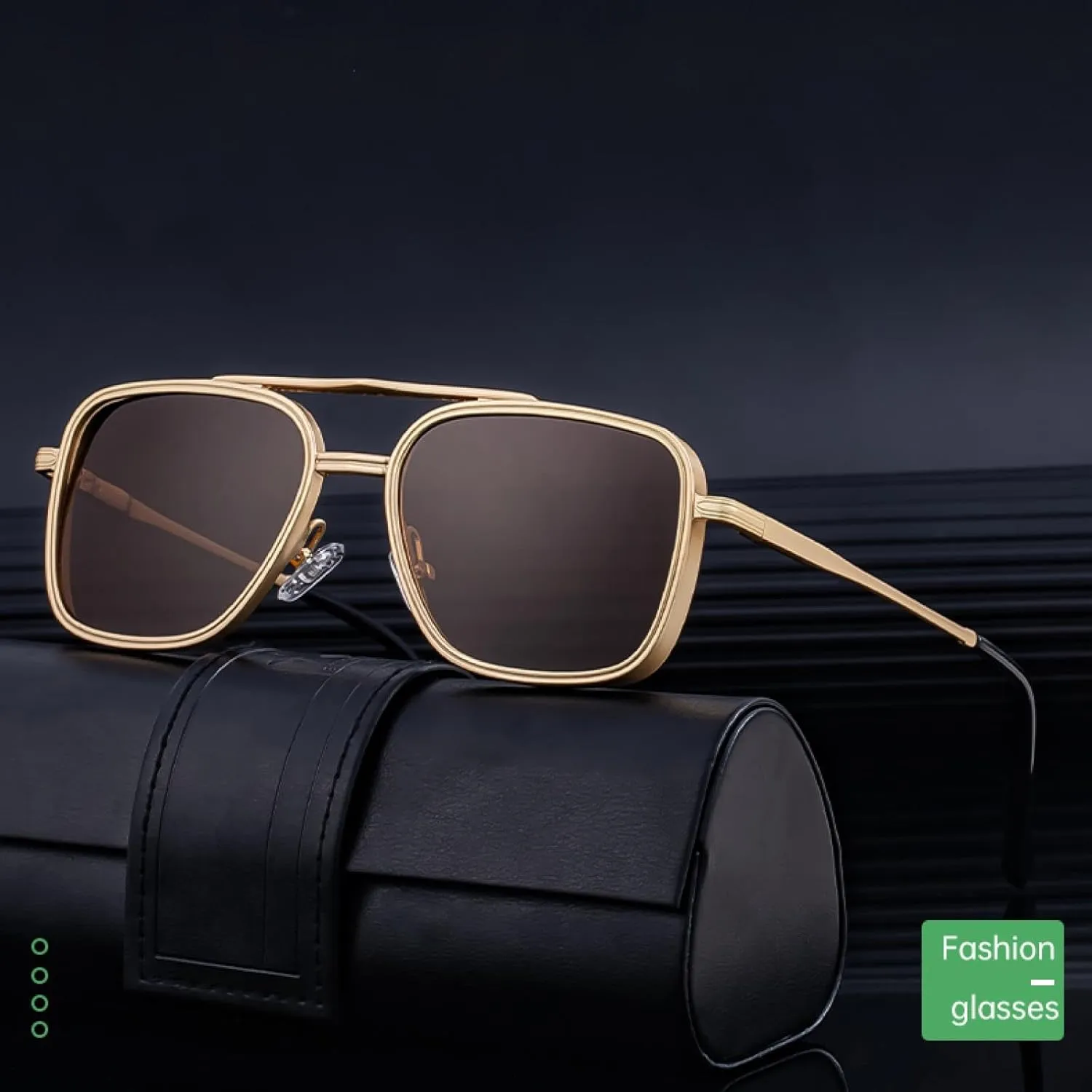 Classic Punk Sunglasses for Women Men Luxury Steampunk Metal Double Beam Uv400 Driving