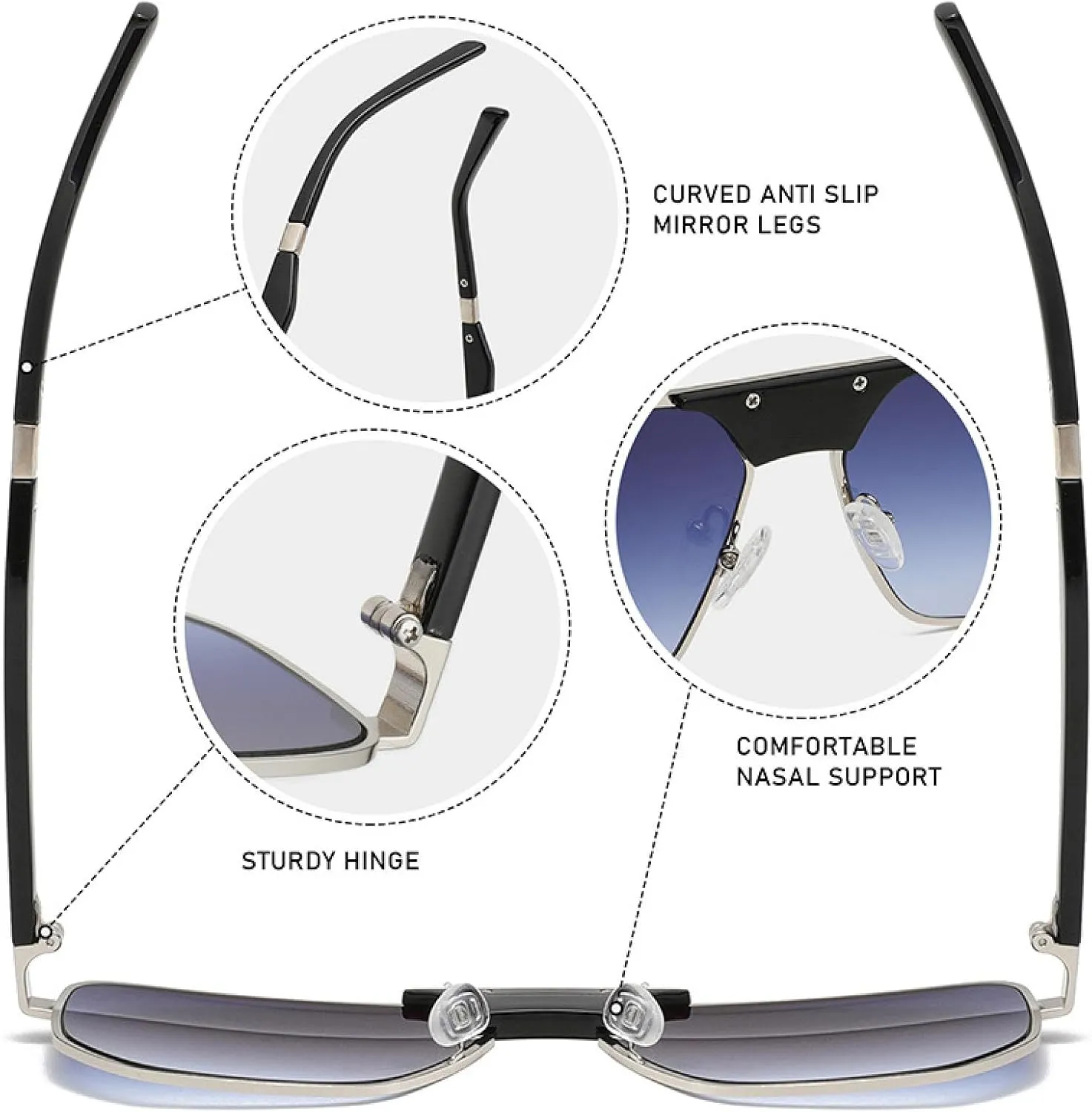 Classic Sunglasses Men Women Vintage Retro Fashion Sun Glasses Uv400 Shades Luxury Eyewear