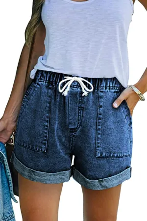 CNFUFEN Summer Lounge Shorts for Women Fashion Linen Wide Leg Flowy Comfy Pants