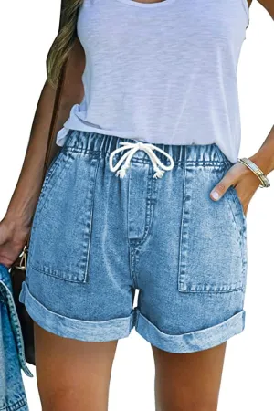 CNFUFEN Summer Lounge Shorts for Women Fashion Linen Wide Leg Flowy Comfy Pants