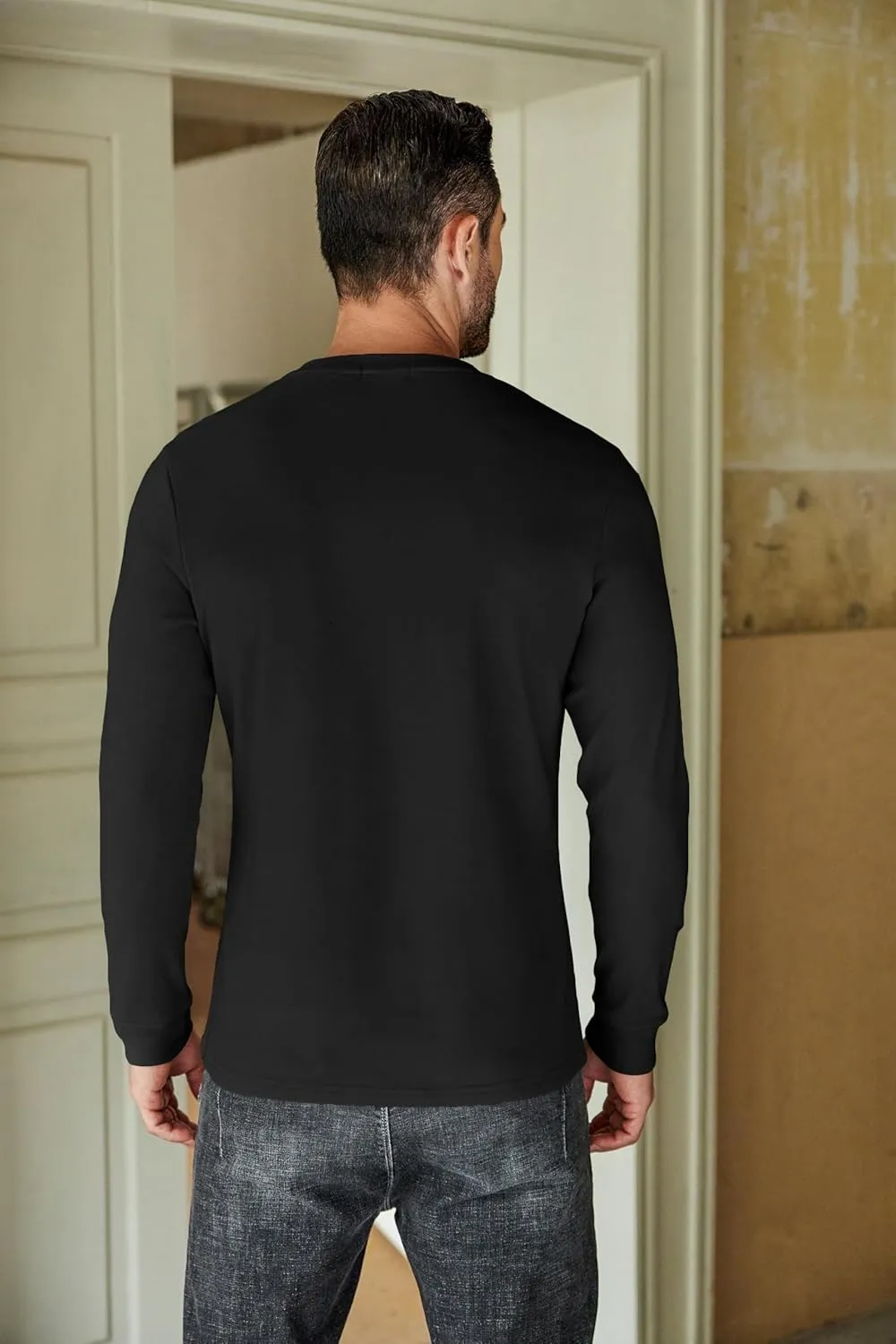 COOFANDY Men's Henley Shirts Long Sleeve Basic Pullover Shirt Lightweight Button T-Shirts
