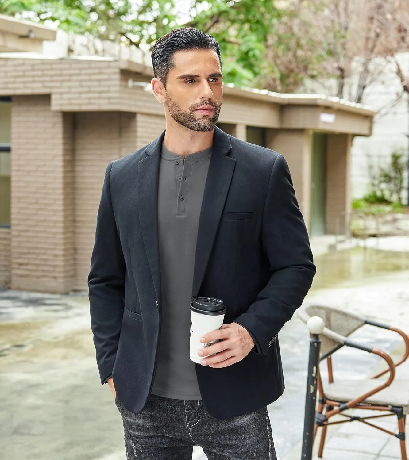 COOFANDY Men's Henley Shirts Long Sleeve Basic Pullover Shirt Lightweight Button T-Shirts