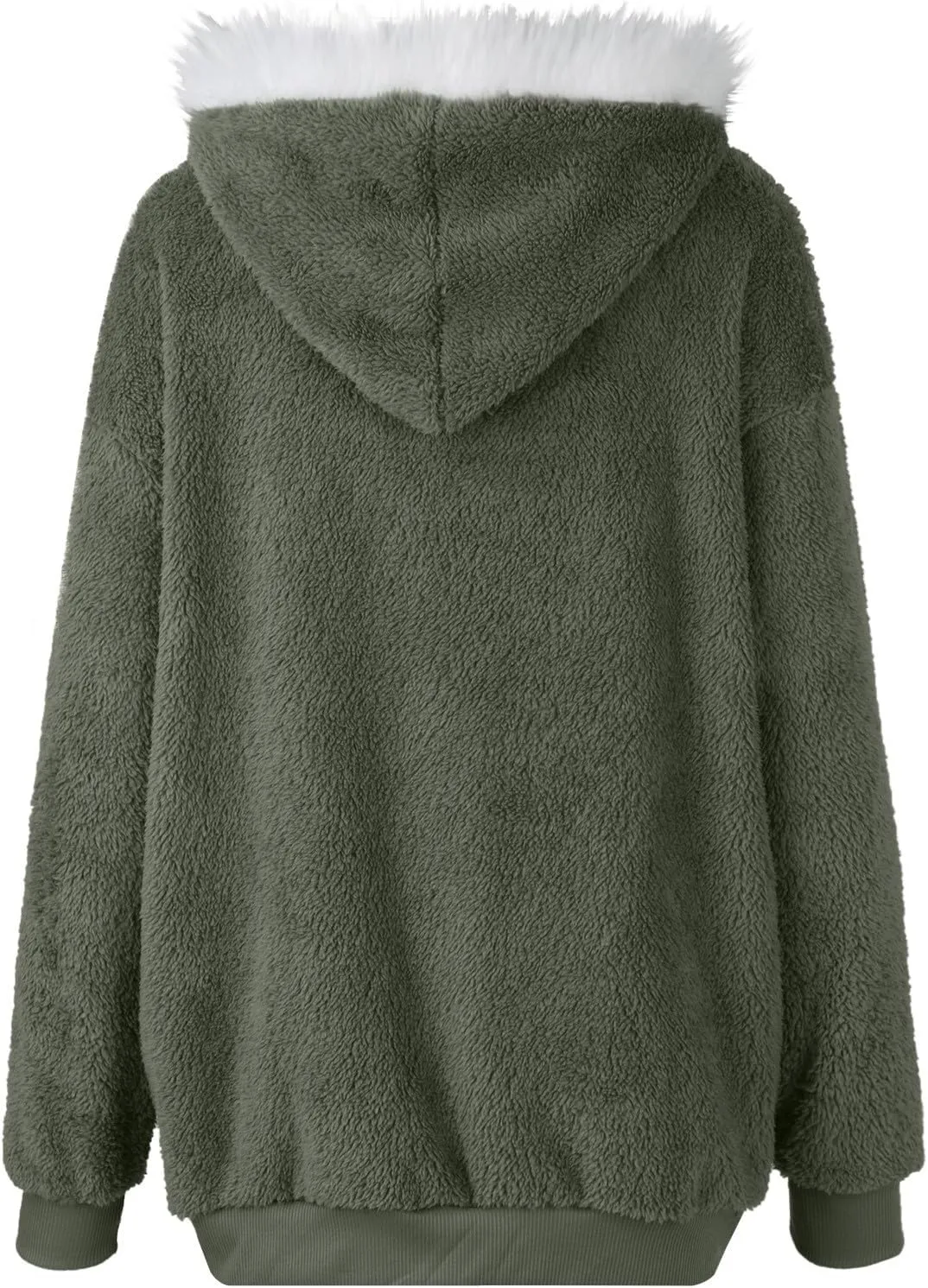 COTECRAM Women's 2023 Winter Warm Sherpa Lined Coat Fashion Plus Size Fleece Jackets Zip Up Hoodies Plush Sweatshirt Outwear