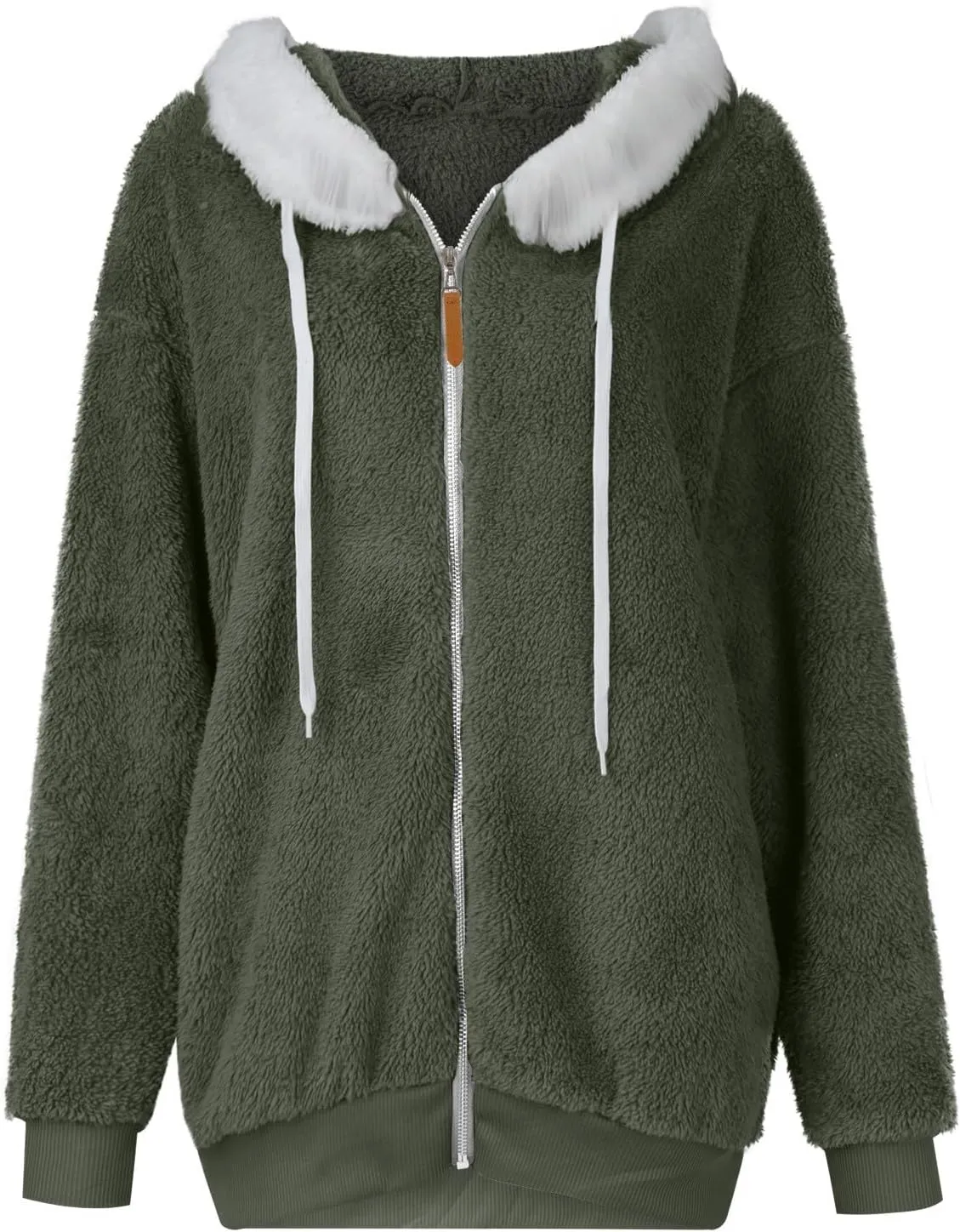 COTECRAM Women's 2023 Winter Warm Sherpa Lined Coat Fashion Plus Size Fleece Jackets Zip Up Hoodies Plush Sweatshirt Outwear
