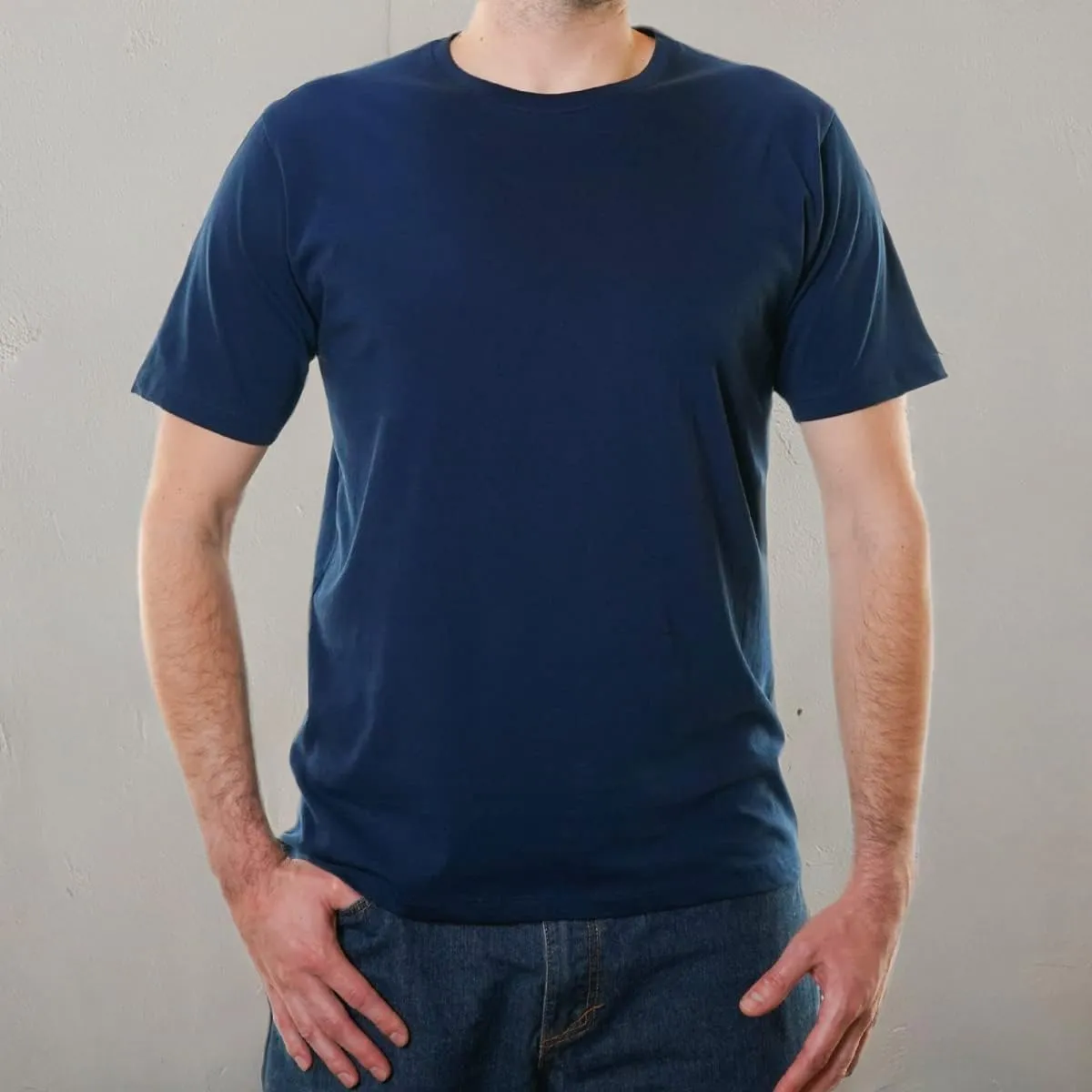 Crewneck 100% Certified Organic Cotton, Soft Shirts for Men