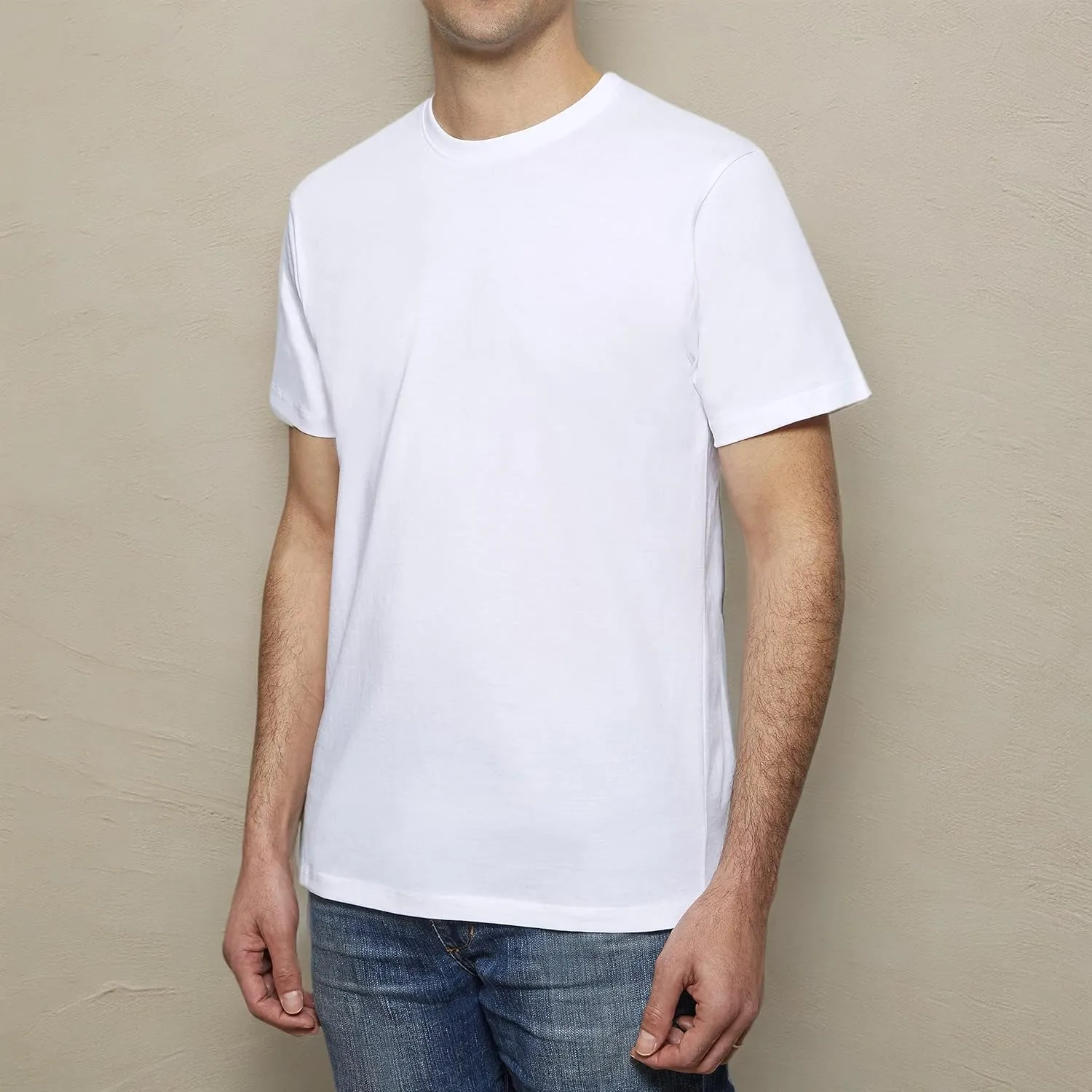 Crewneck 100% Certified Organic Cotton, Soft Shirts for Men