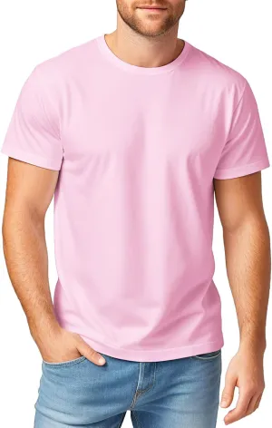 Crewneck Tshirts Men, Plain T Shirts Relaxed Fit, Basic Tees Soft