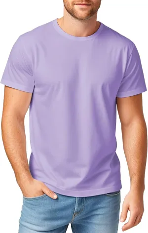 Crewneck Tshirts Men, Plain T Shirts Relaxed Fit, Basic Tees Soft