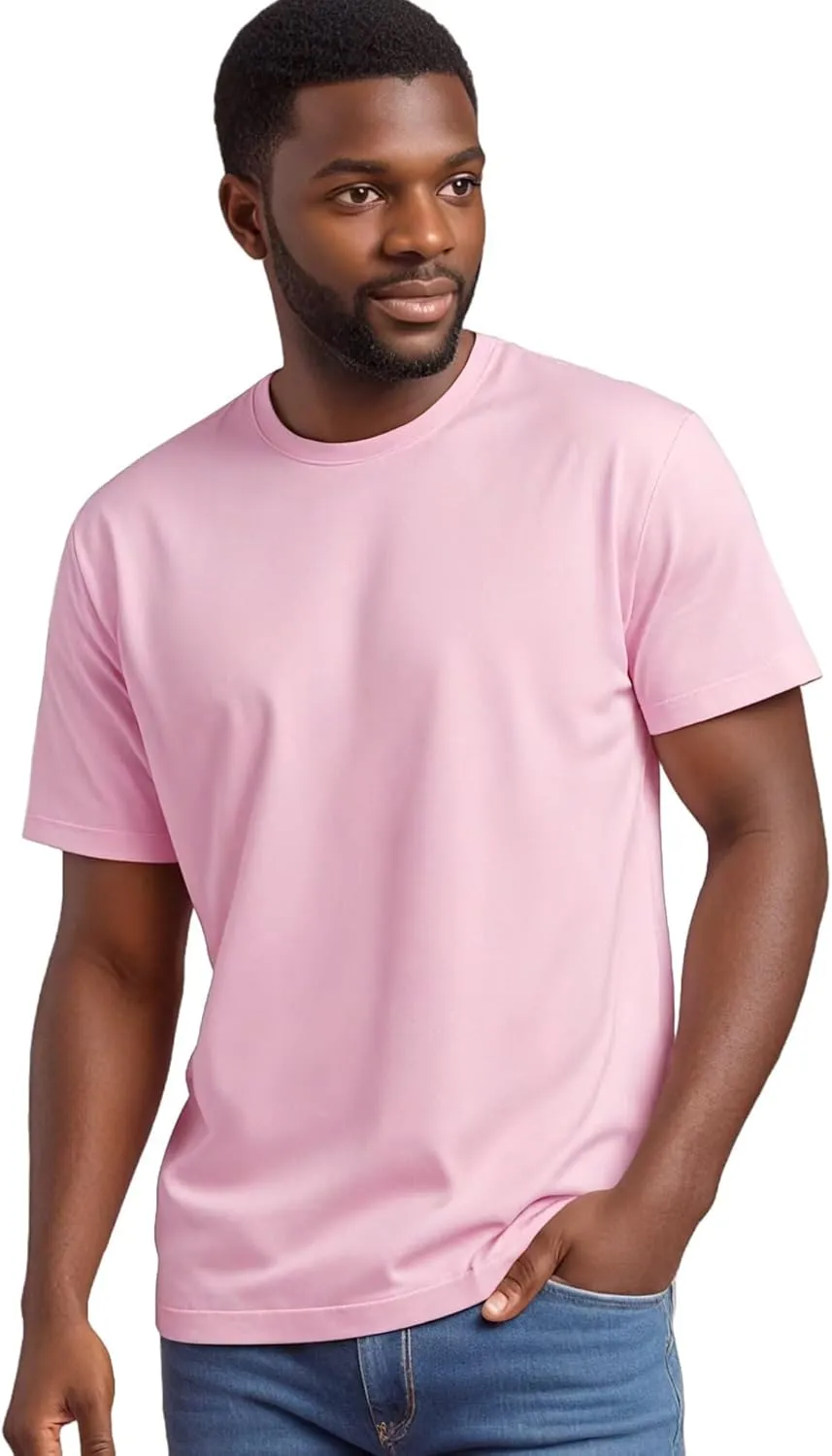 Crewneck Tshirts Men, Plain T Shirts Relaxed Fit, Basic Tees Soft