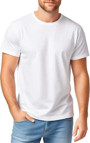 Crewneck Tshirts Men, Plain T Shirts Relaxed Fit, Basic Tees Soft