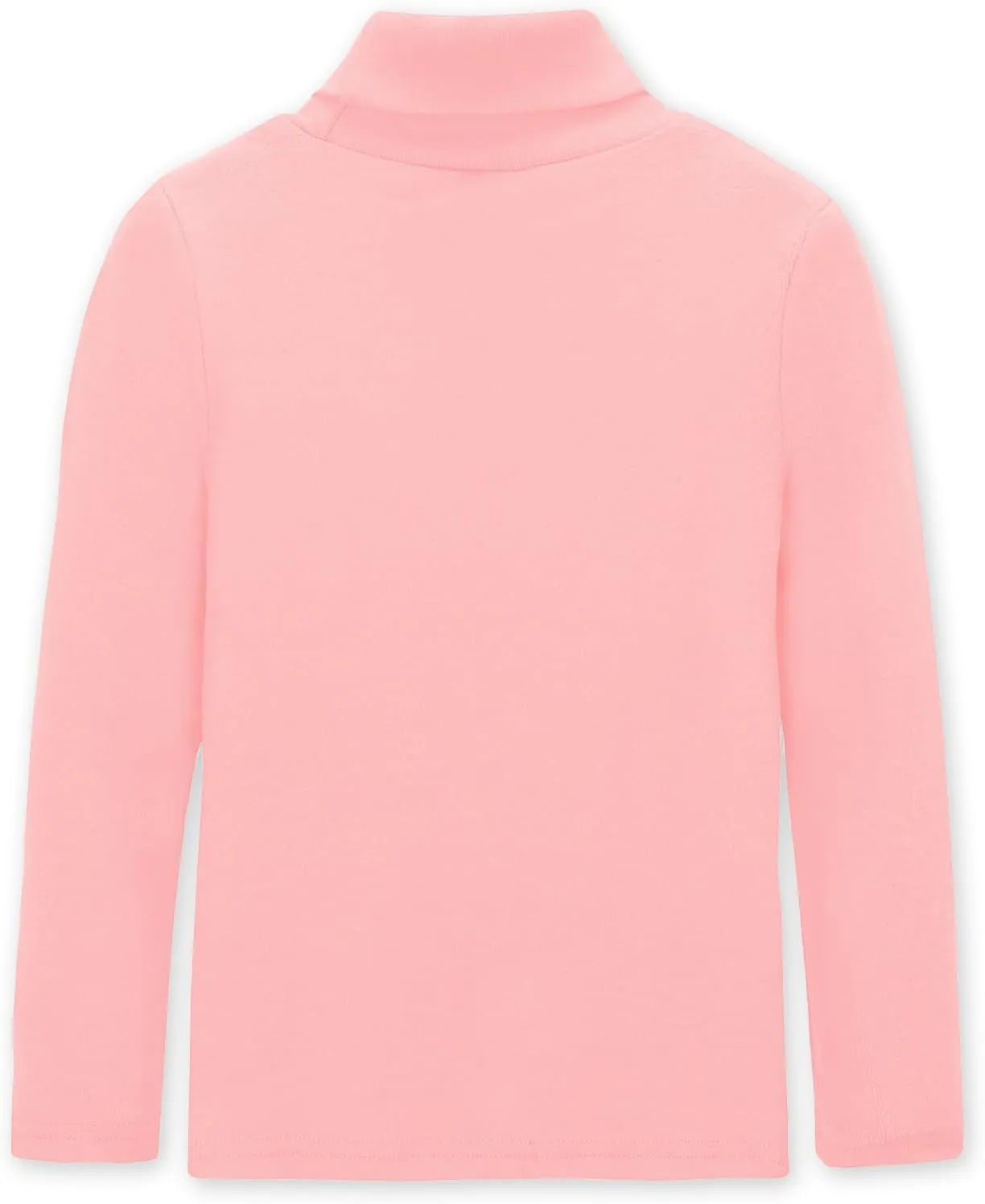 CUNYI Boys Girls Turtleneck Long Sleeve Soft Cotton T-Shirts Solid Color Warm Tee Tops