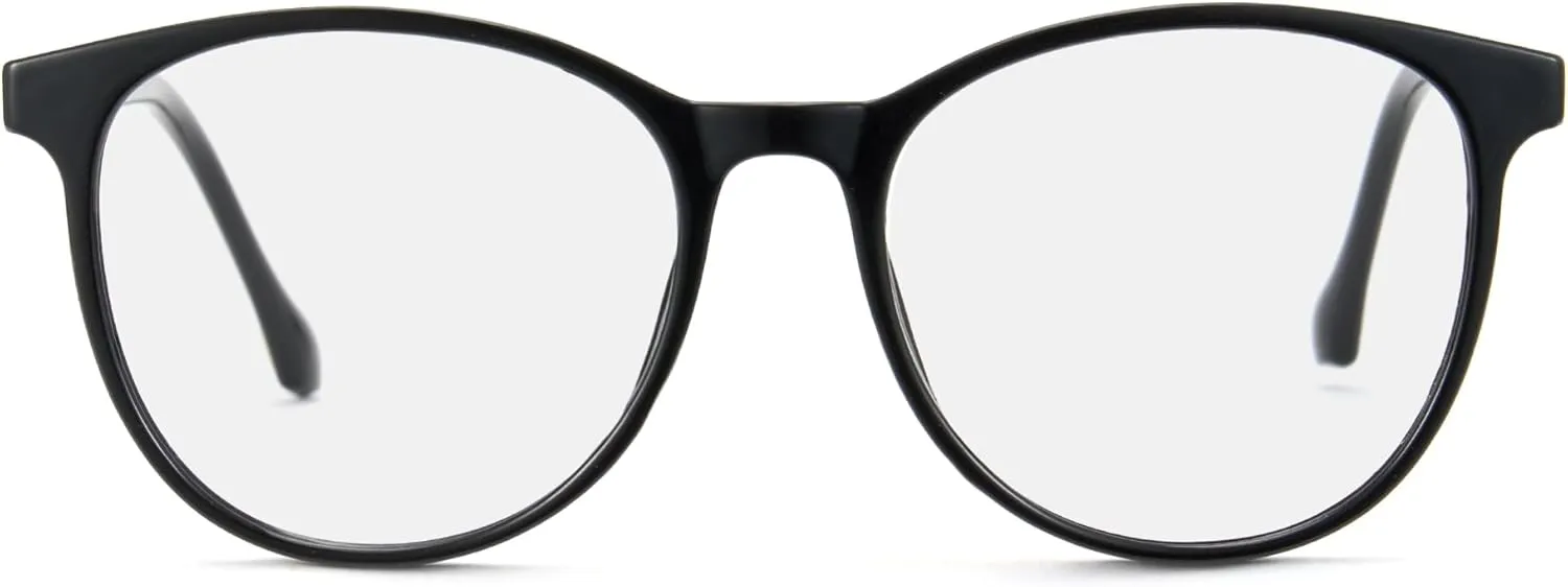 Cyxus Photochromic Glasses for Women Men UV Protection with Blue Light Blocking Retro Round Frame 8193