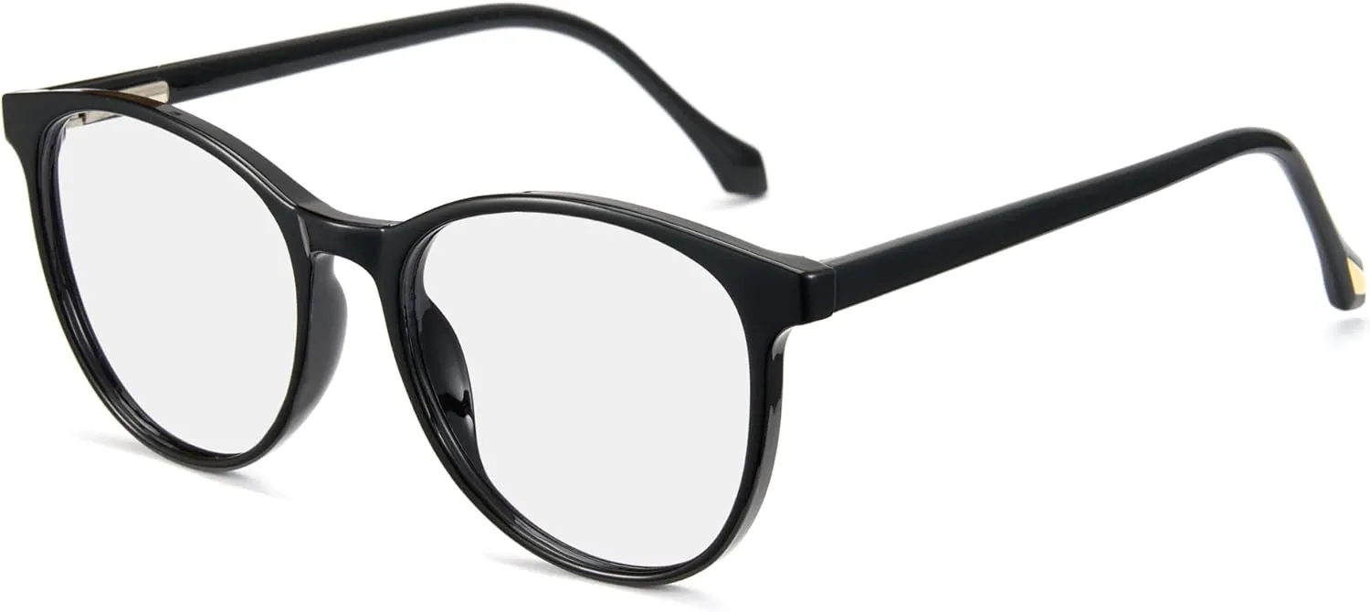 Cyxus Photochromic Glasses for Women Men UV Protection with Blue Light Blocking Retro Round Frame 8193