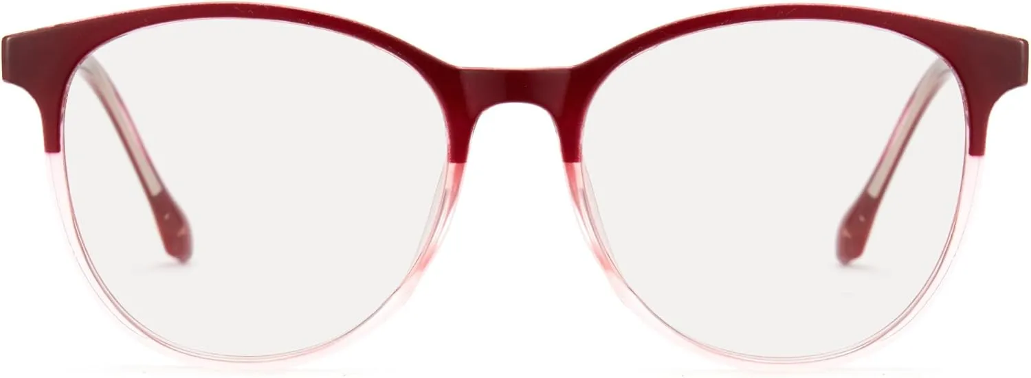 Cyxus Photochromic Glasses for Women Men UV Protection with Blue Light Blocking Retro Round Frame 8193