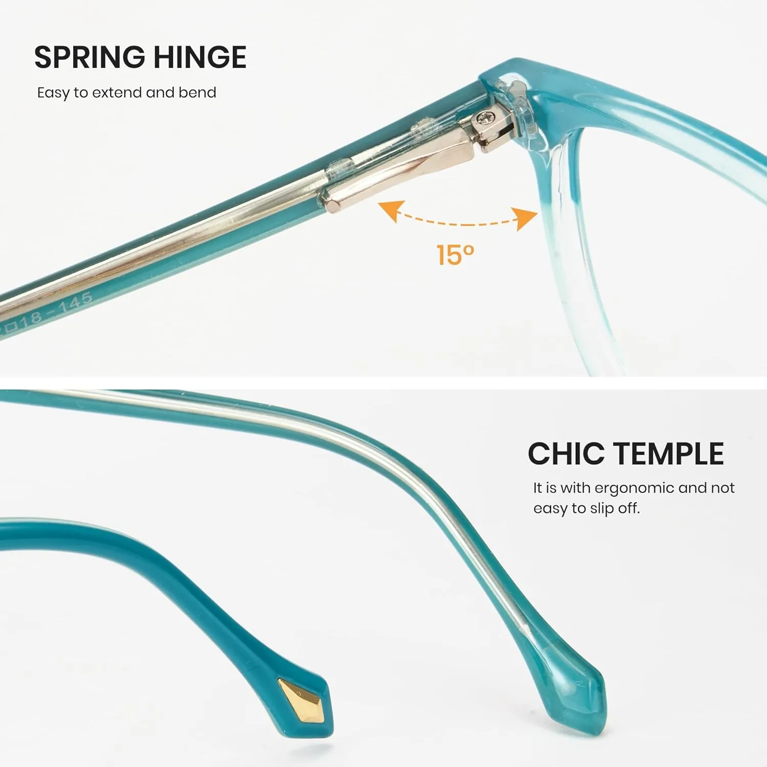 Cyxus Photochromic Glasses for Women Men UV Protection with Blue Light Blocking Retro Round Frame 8193