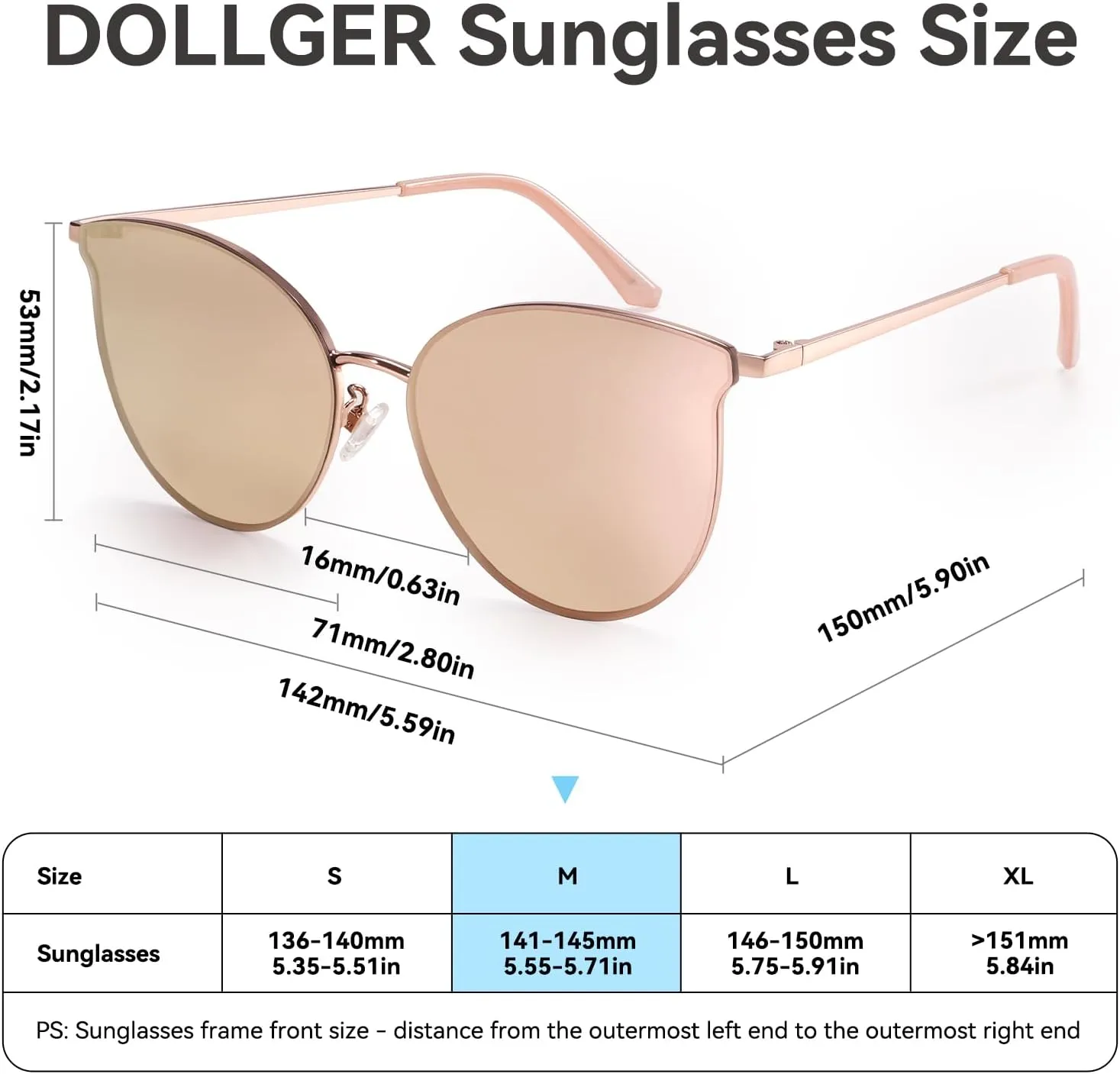 Dollger Cat Eye Sunglasses for Women Men Retro Trendy Cateye Metal Sun Glassses Round Frame UV Protection